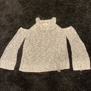 Grey cold shoulder/halter sweater